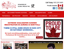 Tablet Screenshot of extremegoalkeepers.com
